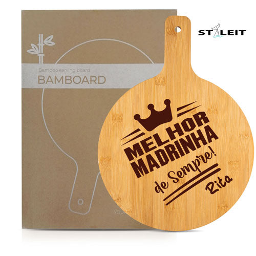 Tábua redonda em bambu - a melhor madrinha de sempre