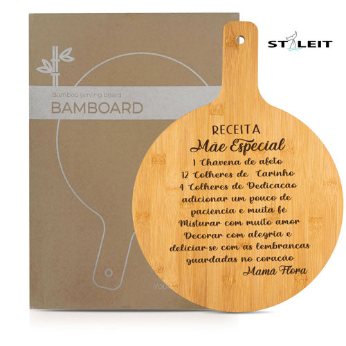 Tábua redonda em bambu - receita mãe especial