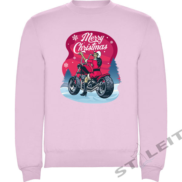 Sweatshirt Regular - Chrismas Motard Girl (D428)