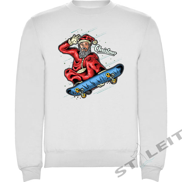 Sweatshirt Regular - Skateboard Santa (D334)