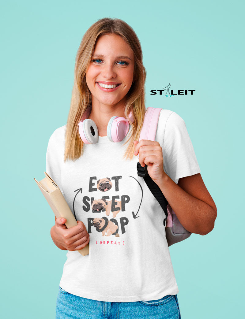 T-shirt Regular - Eat Sleep Poop (D5486)