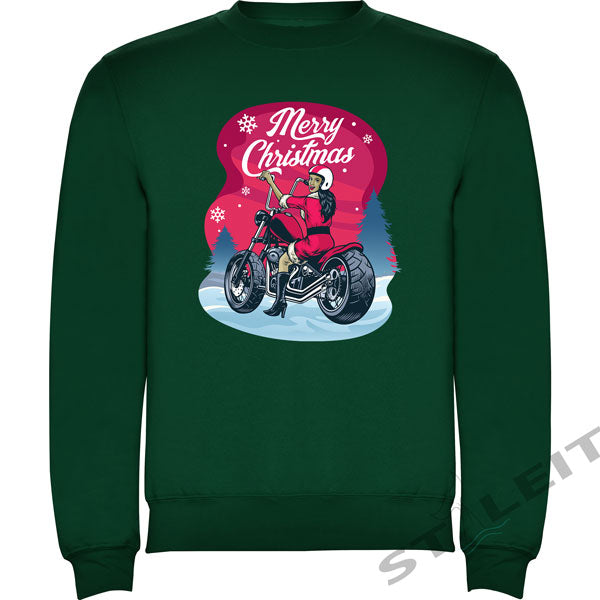 Sweatshirt Regular - Chrismas Motard Girl (D428)
