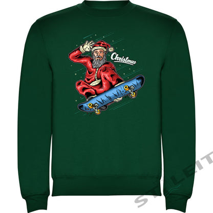 Sweatshirt Regular - Skateboard Santa (D334)
