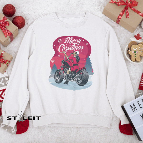 Sweatshirt Regular - Chrismas Motard Girl (D428)