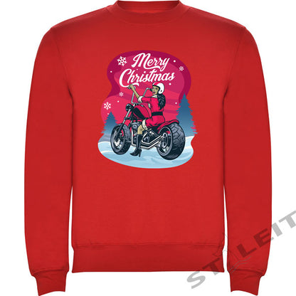 Sweatshirt Regular - Chrismas Motard Girl (D428)