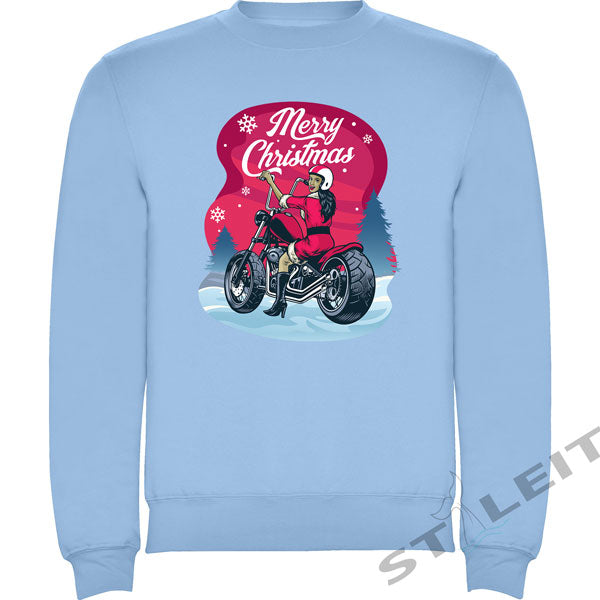 Sweatshirt Regular - Chrismas Motard Girl (D428)