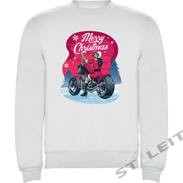 Sweatshirt Regular - Chrismas Motard Girl (D428)