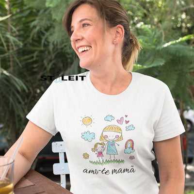 T-shirt Cintada - amo-te mamã desenho